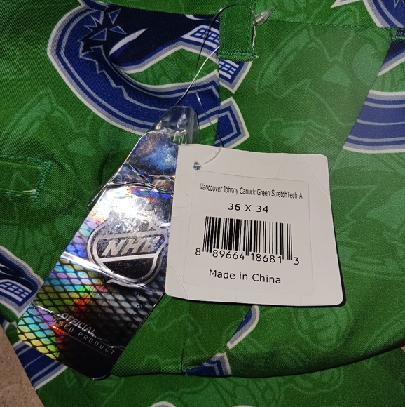 New 34x34 LoudMouth Vancouver Canucks Men's Golf Pants - Picture 9 of 12